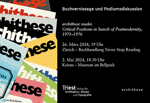 Buchvernissagen archithese reader