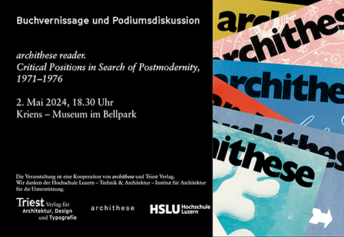 Buchvernissage archithese reader