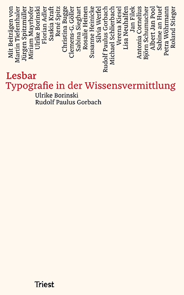 Lesbar. Typografie in der Wissensvermittlung