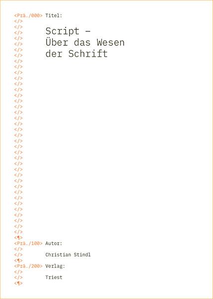 Script – Über das Wesen der Schrift