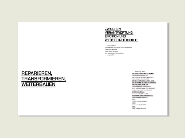 Die Gemeinschaft spricht Architektur - 1